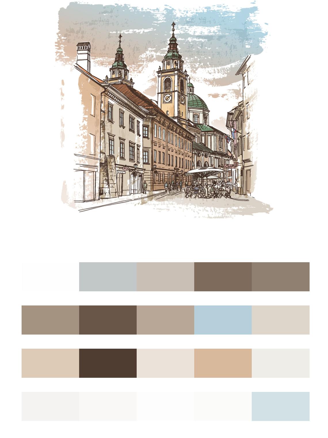 Главная улица города рисунок цвета
